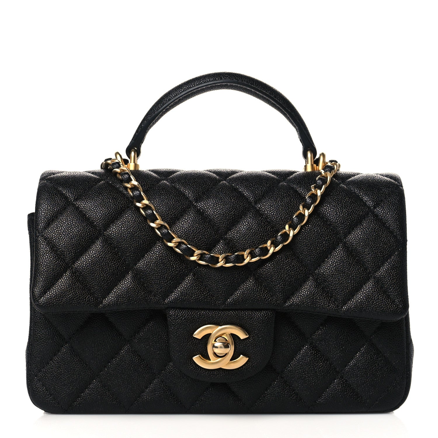 Chanel Caviar Quilted Mini Top Handle Rectangular Flap Black 1 of 11