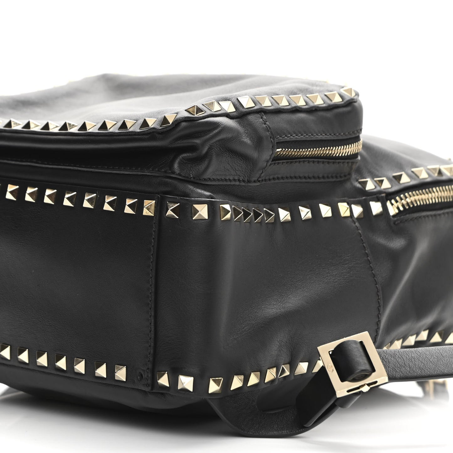 Vitello Medium Rockstud Backpack Black