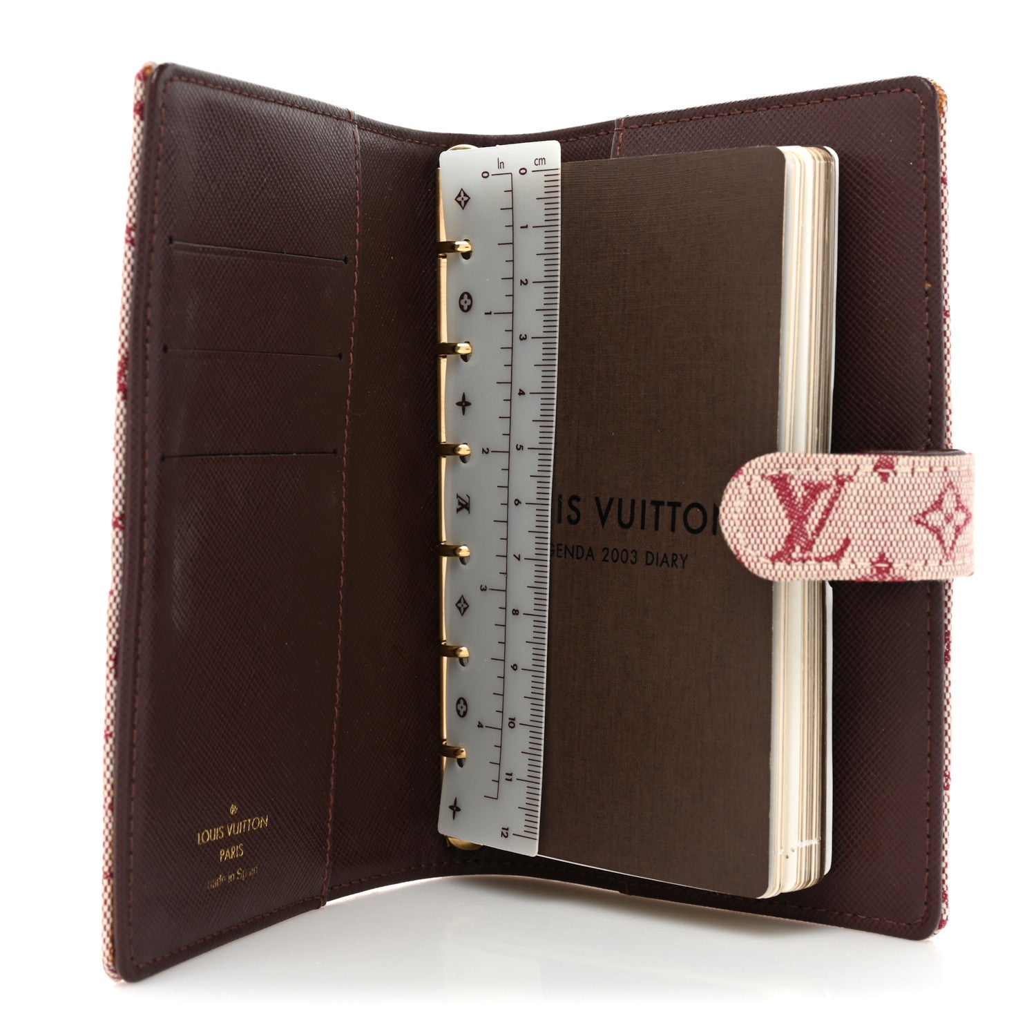 Louis Vuitton Mini Lin Small Ring Agenda Cover Cherry 5 of 10