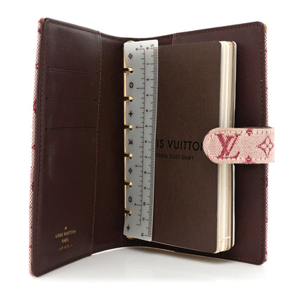 Louis Vuitton Mini Lin Small Ring Agenda Cover Cherry 5 of 10