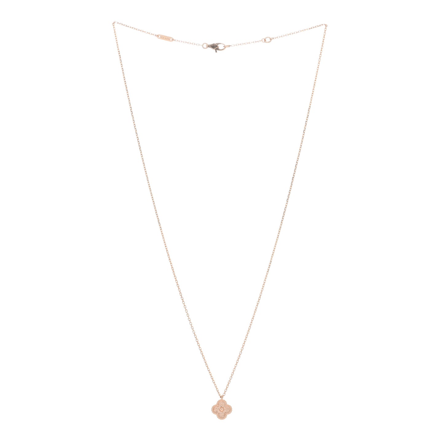 18K Rose Gold Sweet Alhambra Pendant Necklace