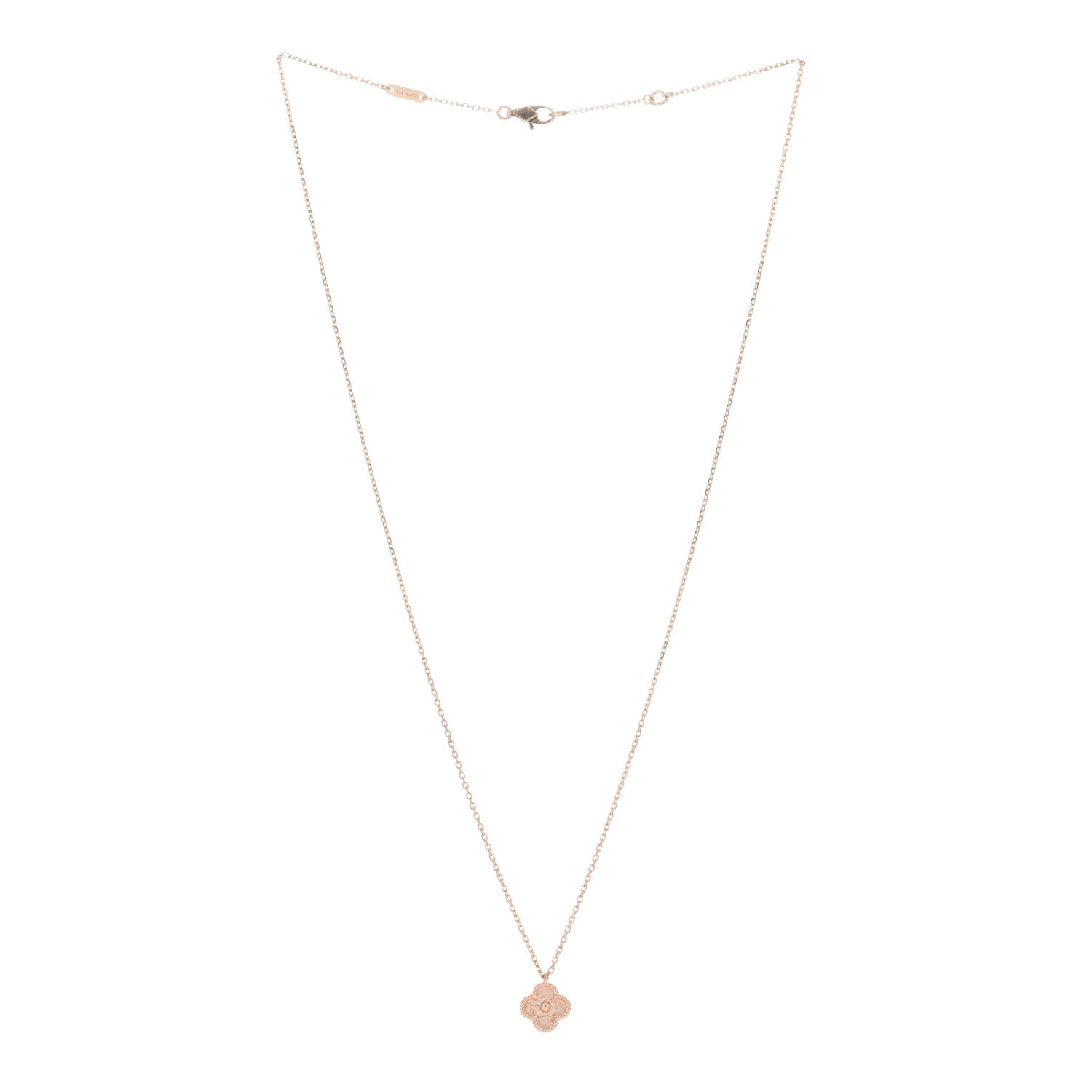 Van Cleef & Arpels 18K Rose Gold Sweet Alhambra Pendant Necklace 2 of 5