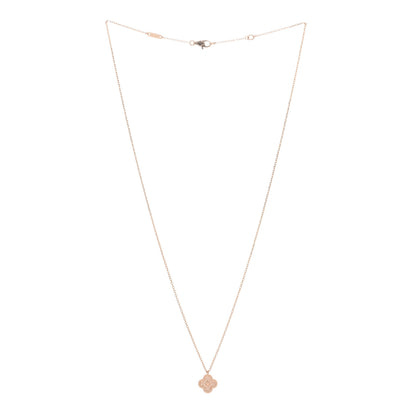 Van Cleef & Arpels 18K Rose Gold Sweet Alhambra Pendant Necklace 2 of 5