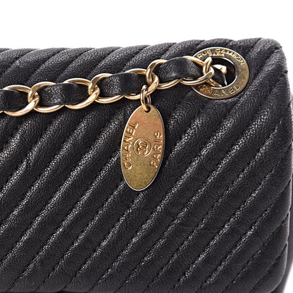 Chanel Calfskin Surpique Chevron Small Flap Black 10 of 10