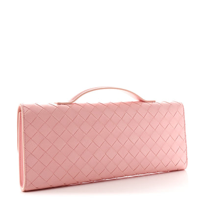 Bottega Veneta Nappa Intrecciato Long Andiamo Top Handle Clutch Rose 3 of 9