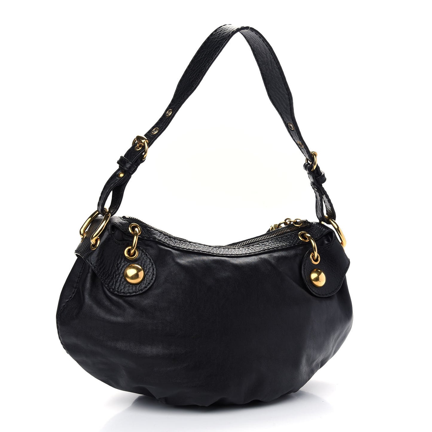 Calfskin Babouska Hobo Black