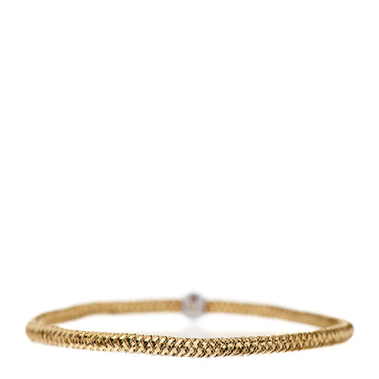 Roberto Coin 18K Yellow White Gold Diamond Narrow Primavera Bracelet 2 of 3
