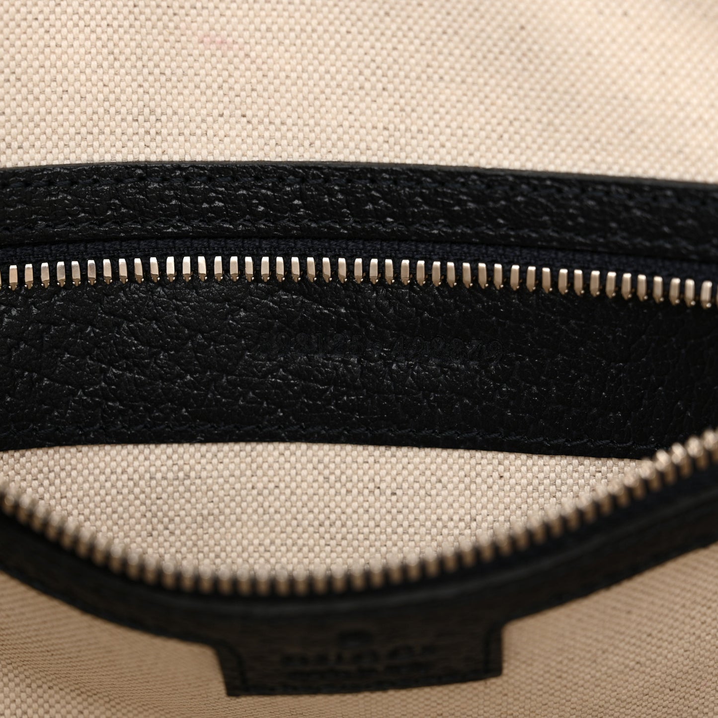 GG Supreme Monogram Textured Dollar Calfskin Web Small Ophidia Half Moon Hobo Beige Blue