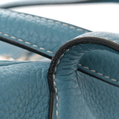 Hermes Taurillon Clemence Victoria II 35 Blue Jean 12 of 13