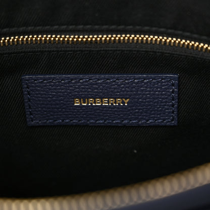 Burberry Derby Calfskin Vintage Check Medium Banner Tote Regency Blue 7 of 11