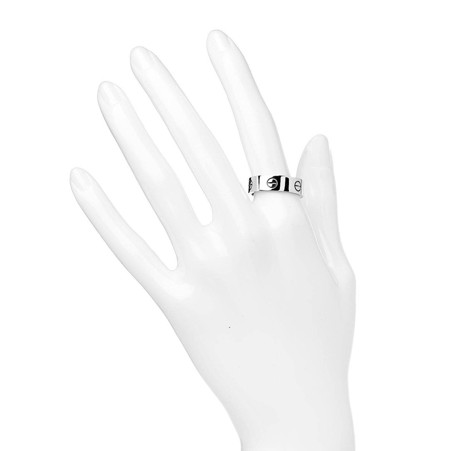 18K White Gold 6mm LOVE Ring 58 8.25