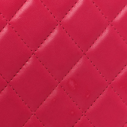 Chanel Lambskin Quilted Large Zip Around Organizer Wallet Pink 12 of 12