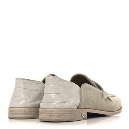 Christian Louboutin Veau Velours Mens No Penny Flat Loafers 42.5 Natural 5 of 8