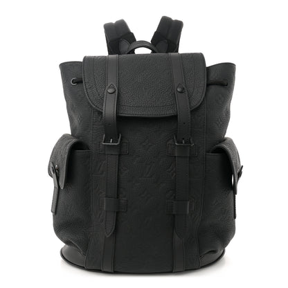 Louis Vuitton Taurillon Monogram Christopher MM Backpack Black 1 of 11