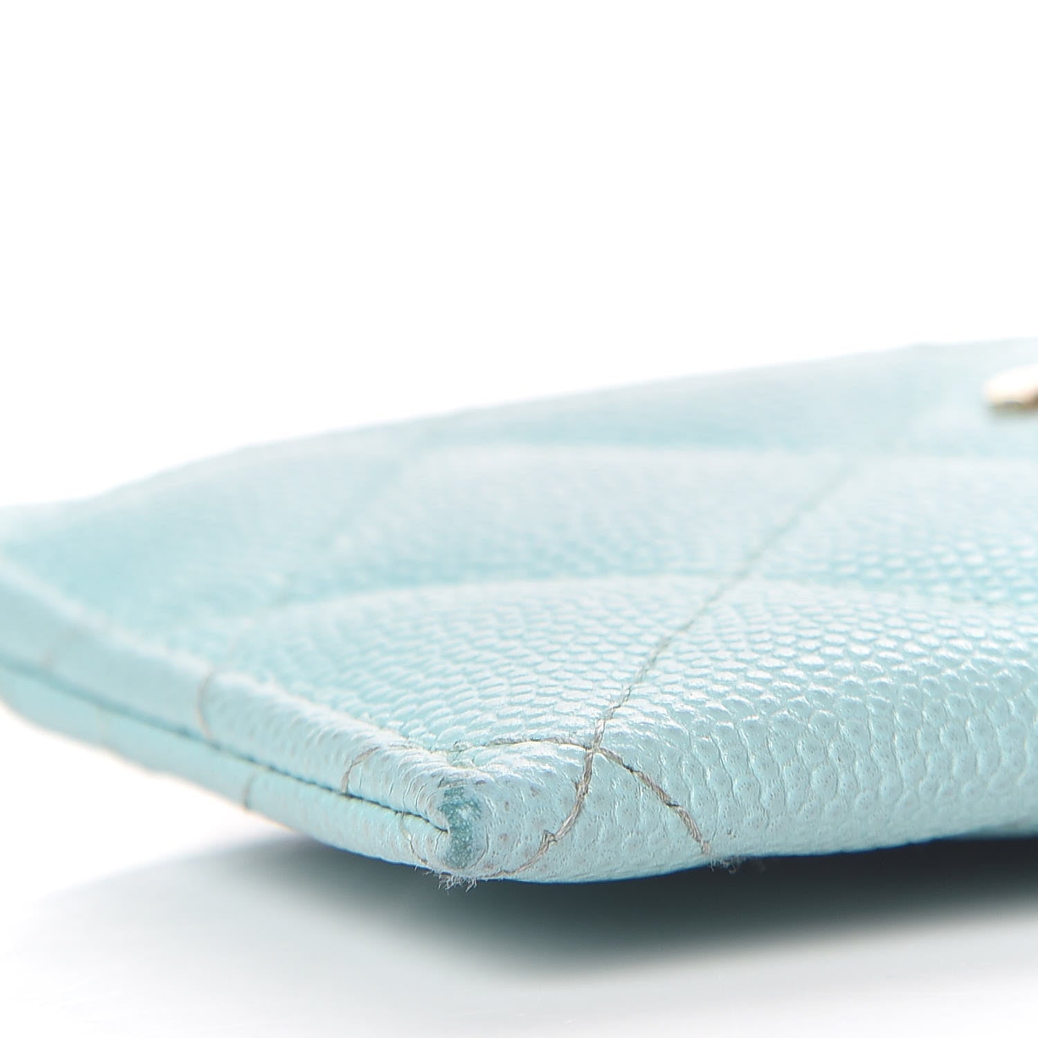 Chanel Caviar Quilted Card Holder Light Blue 9 of 20