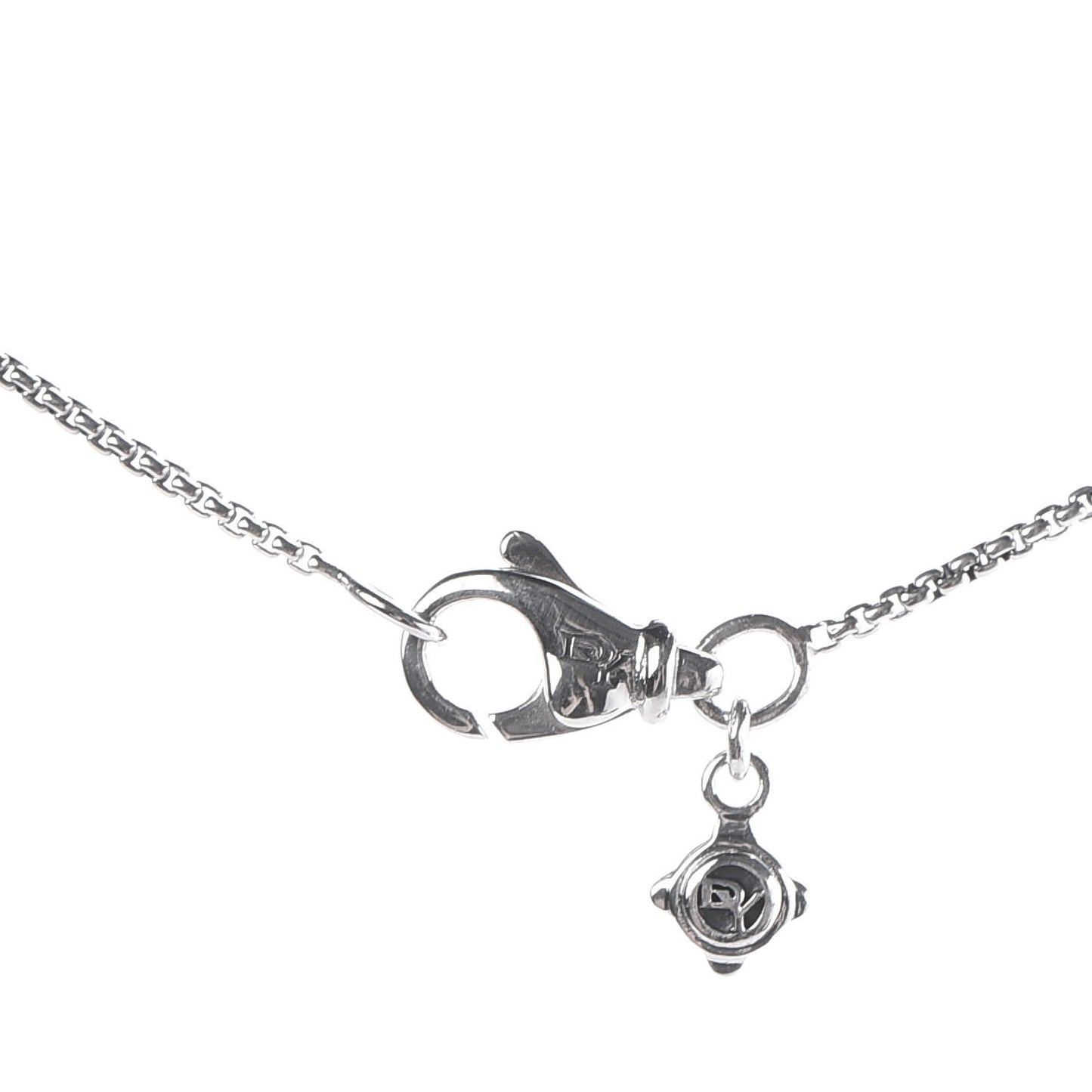 Sterling Silver Diamond Petite Pave Heart Necklace