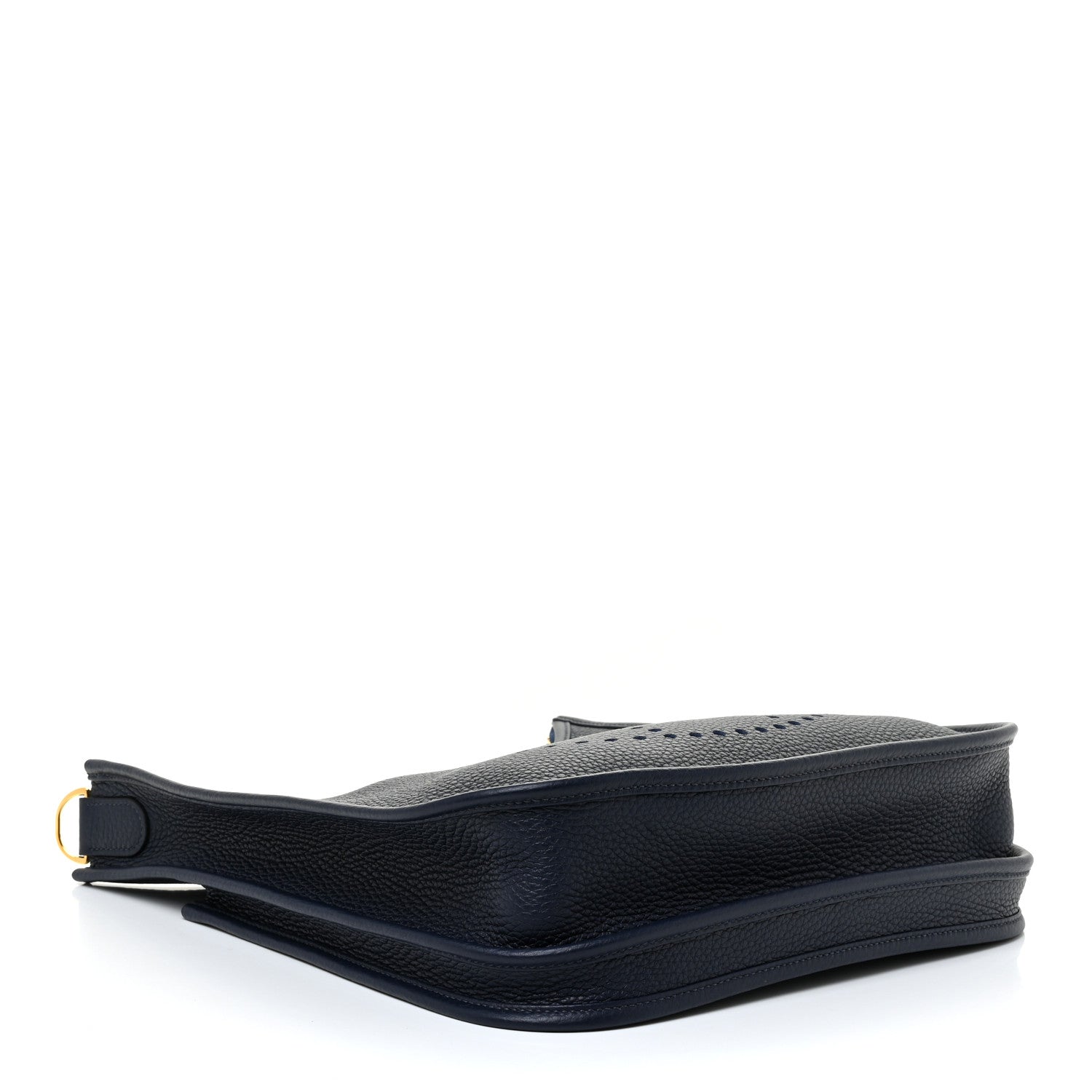 Hermes Taurillon Clemence Quadrille Evelyne III PM Bleu Nuit Bleu Saphir Anemone Capucine 4 of 11