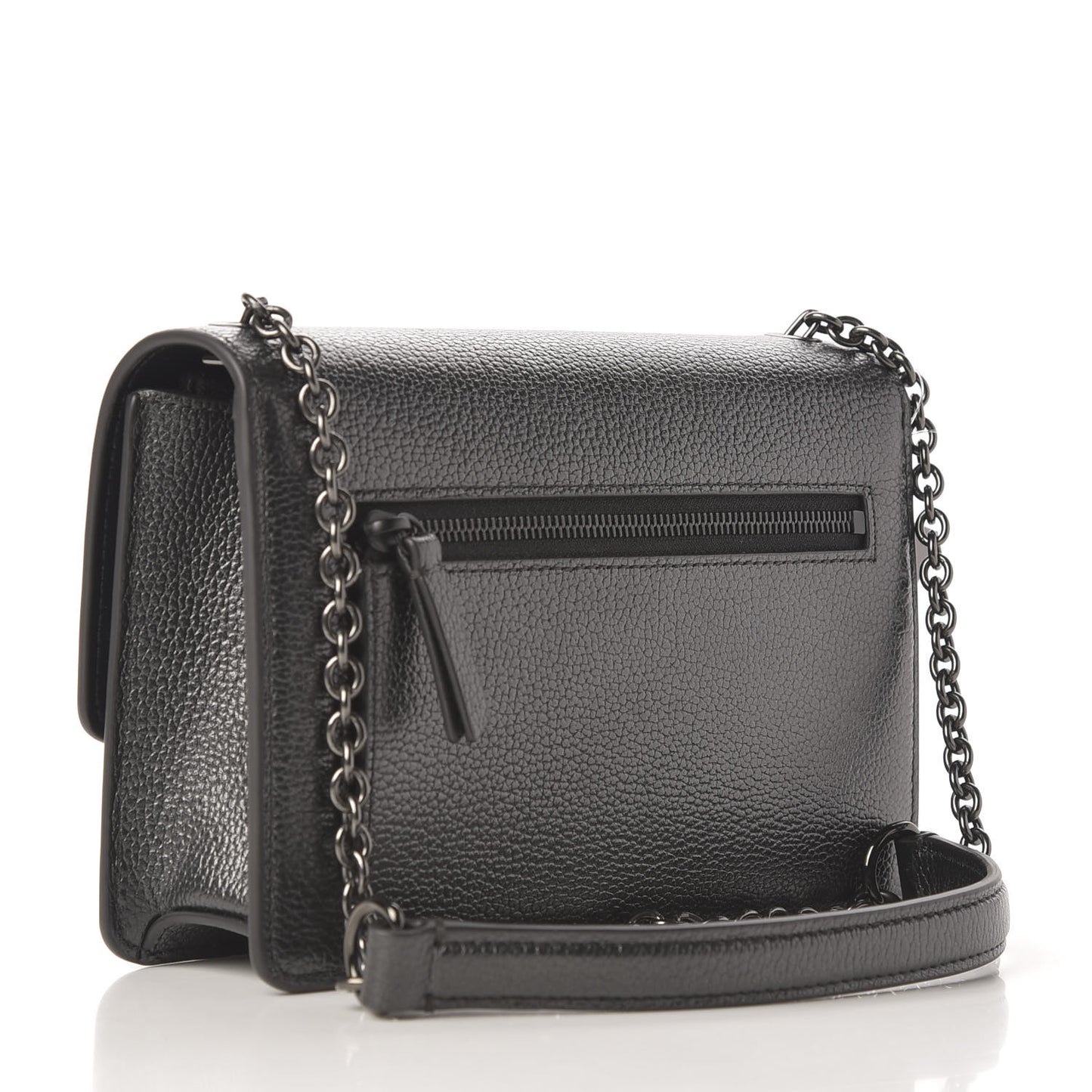 Metallic Grain Calfskin Small Darley Gunmetal
