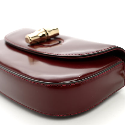 Gucci Shiny Calfskin Small Bamboo Night Bag Rosso Ancora 9 of 9