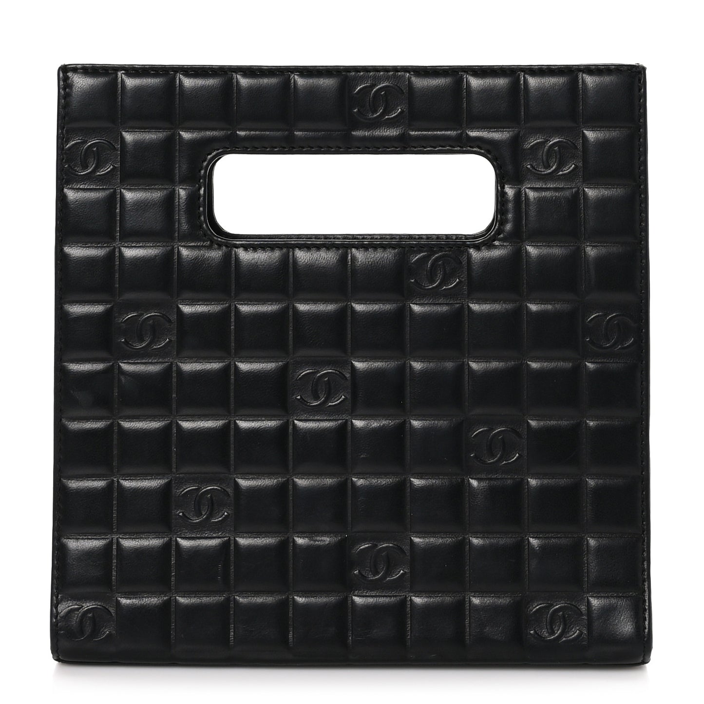 Lambskin CC Chocolate Bar Shoulder Bag Black