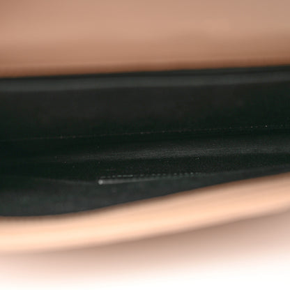 Saint Laurent Grain De Poudre Matelasse Chevron Monogram Envelope Clutch Dark Beige 6 of 13