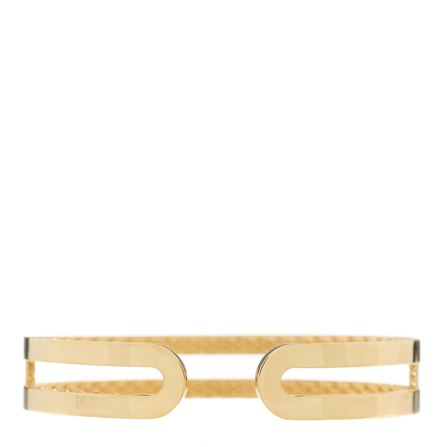 18K Yellow Gold Double Symphony Princess Cuff Bracelet