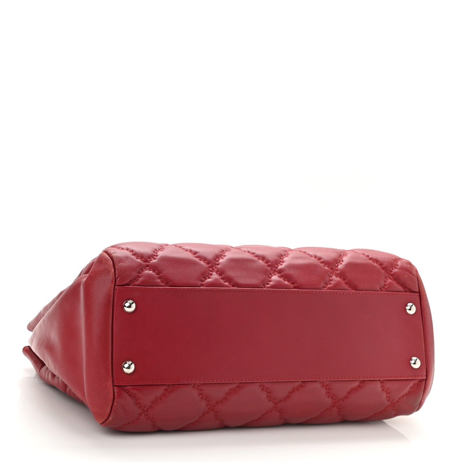 Chanel Calfskin Double Stitch Large Hamptons Flap Bag Red 4 of 11