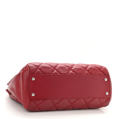 Chanel Calfskin Double Stitch Large Hamptons Flap Bag Red 4 of 11