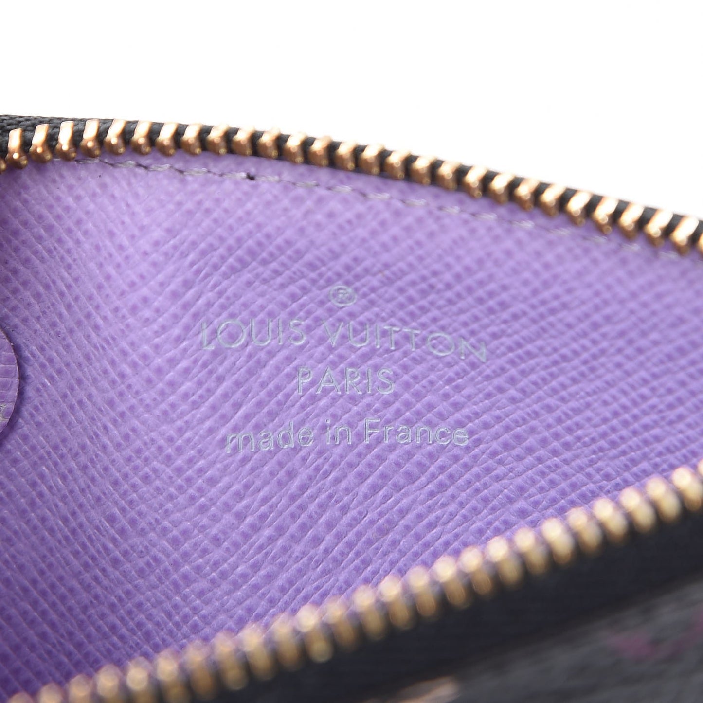 Monogram Multicolor Key Pouch Black Violet