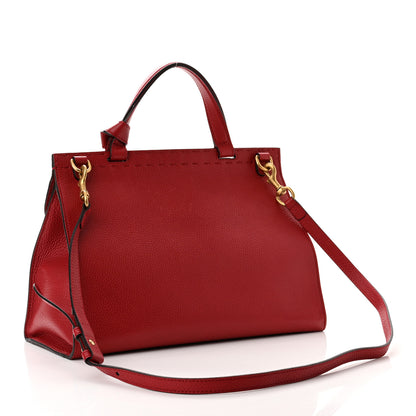 Gucci Calfskin Small GG Marmont Top Handle Bag Vulcanic Red 2 of 9