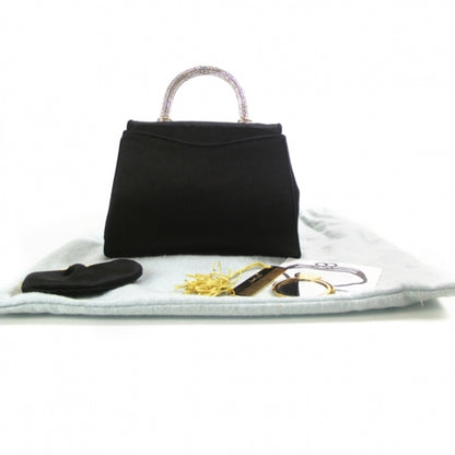 Judith Leiber Satin Crystal Evening Bag Black 3 of 7