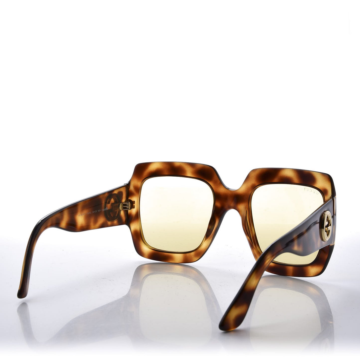 Acetate Square Frame Sunglasses GG0053S Havana