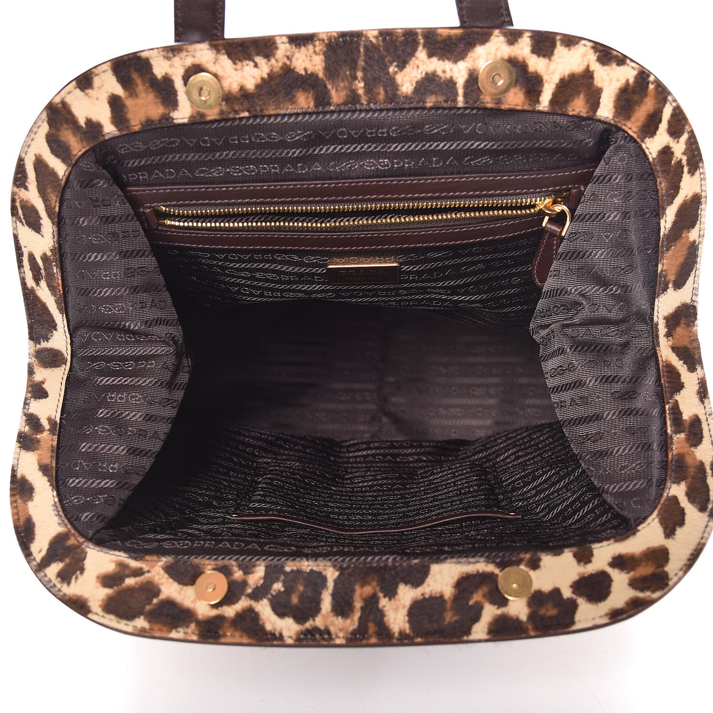 Calf Hair Leopard Print Frame Bag