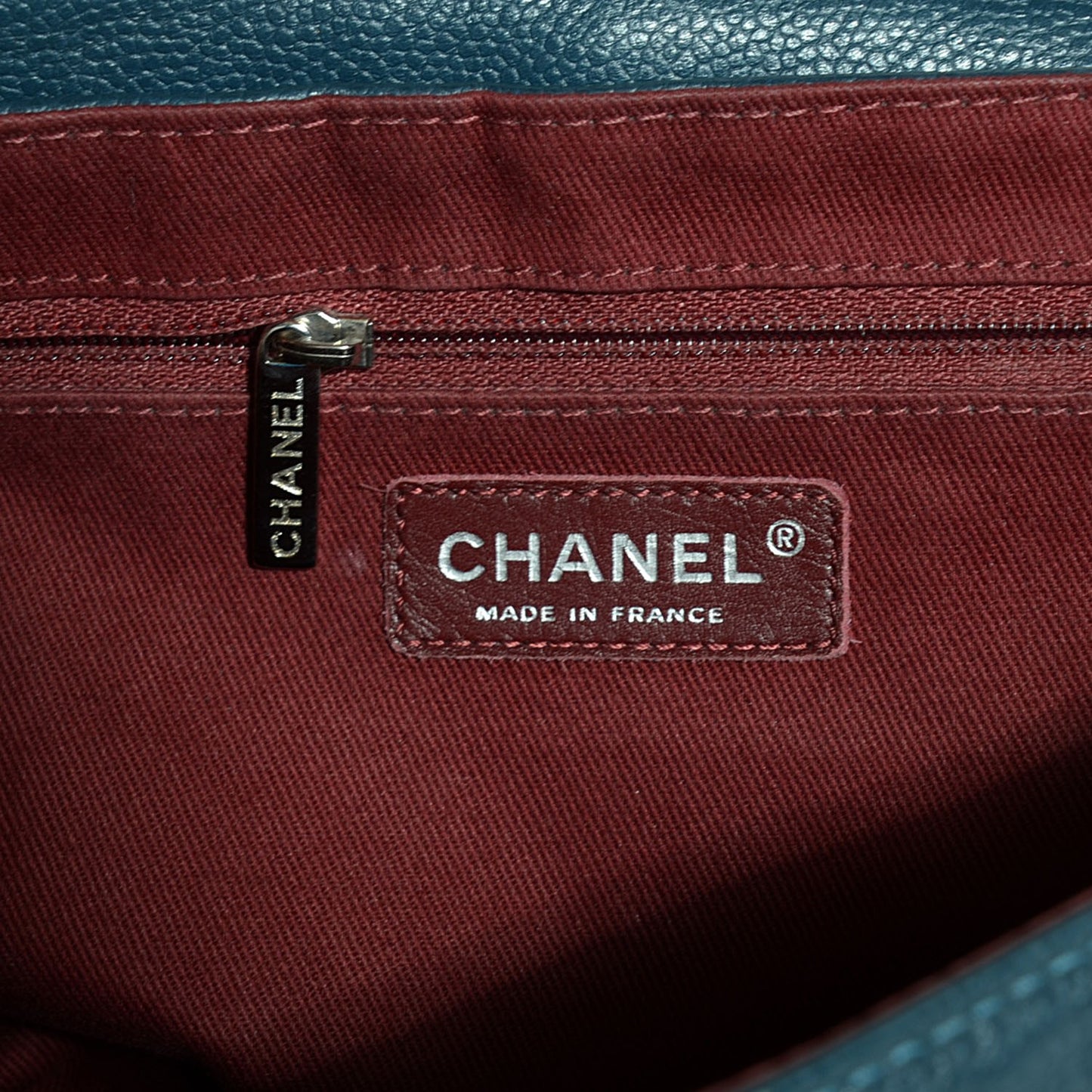 Caviar Half Moon Large Flap Navy