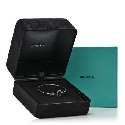 Tiffany 18K White Gold Diamond Keys Wire Bracelet 4 of 4