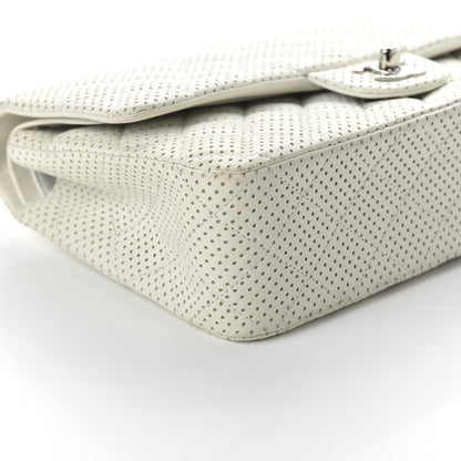 Chanel Lambskin Perforated Medium Double Flap White 5 of 10