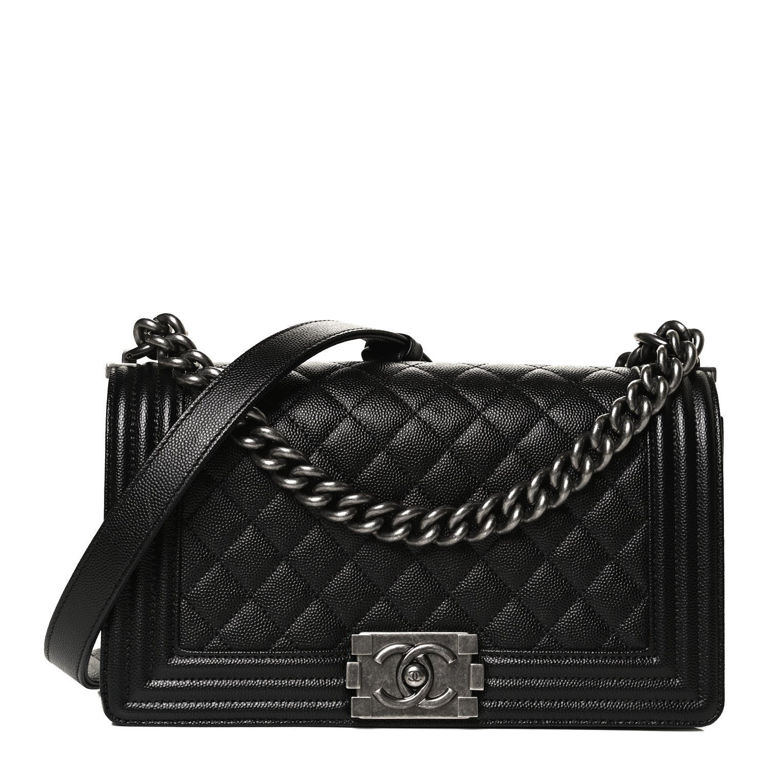 Chanel Caviar Quilted Medium Boy Flap Black 1 of 10