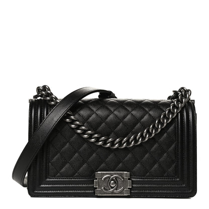Chanel Caviar Quilted Medium Boy Flap Black 1 of 10