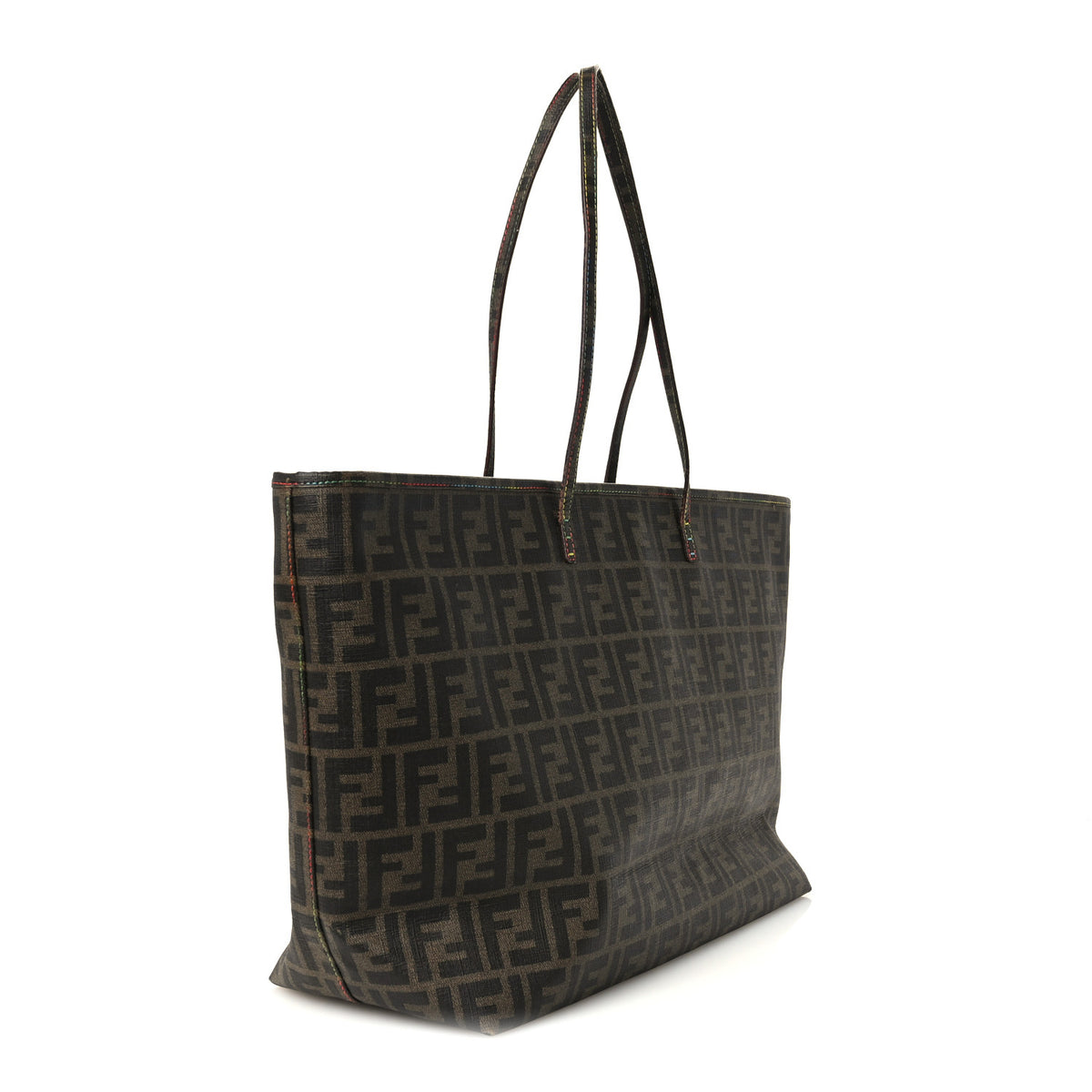 Fendi Zucca Spalmati Print Large Roll Tote Tobacco Multicolor 3 of 11