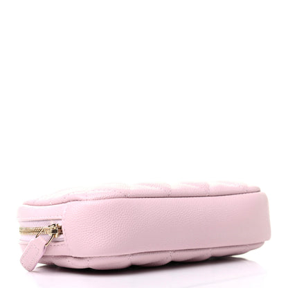 Chanel Caviar Quilted Small Curvy Pouch Cosmetic Case Light Pink 4 of 8