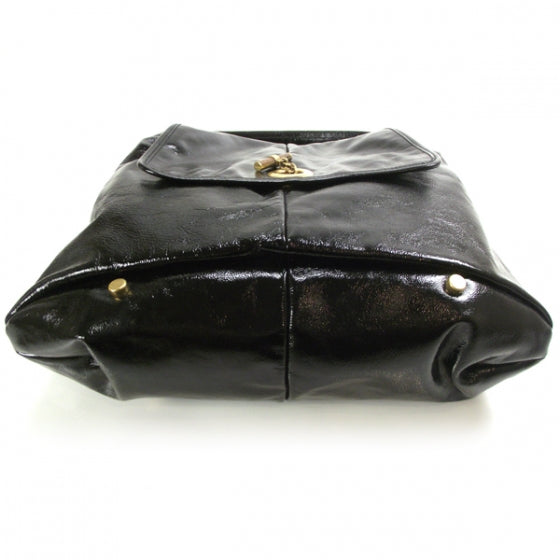 Saint Laurent Patent Sac Capri Flap Black 4 of 9