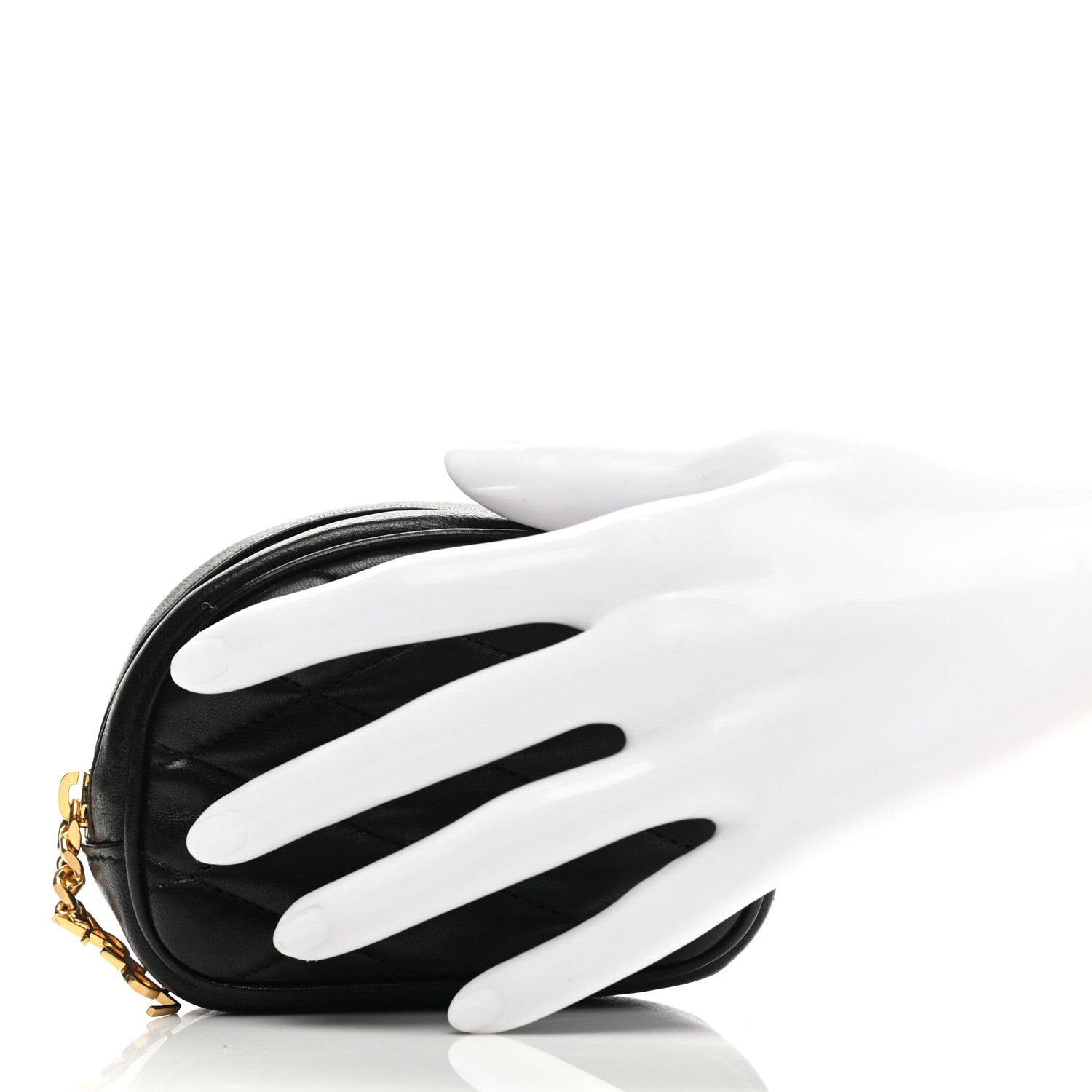 Saint Laurent Lambskin Quilted Lolita Cosmetic Pouch Black 2 of 7