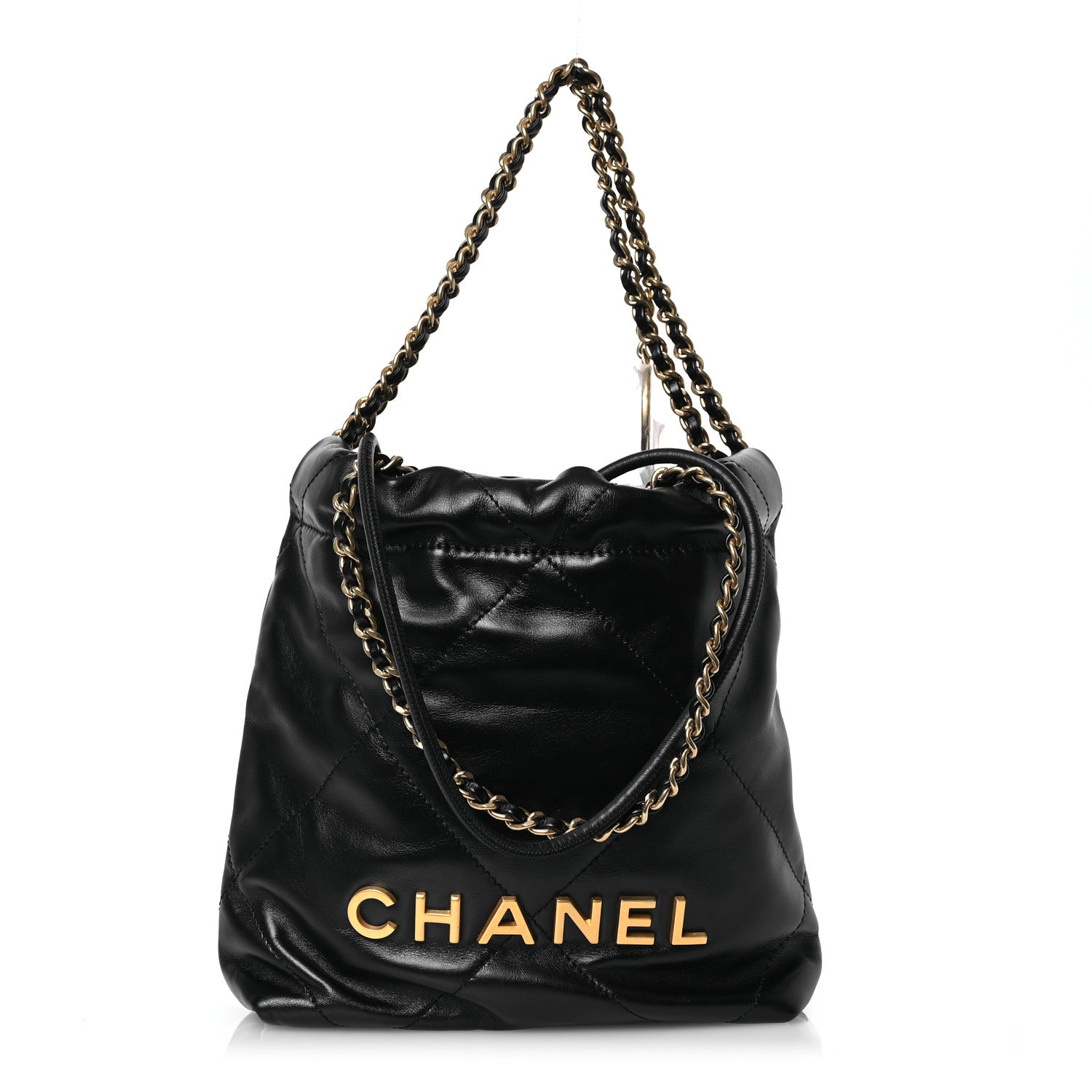 Chanel Shiny Calfskin Quilted Mini Chanel 22 Black 1 of 11