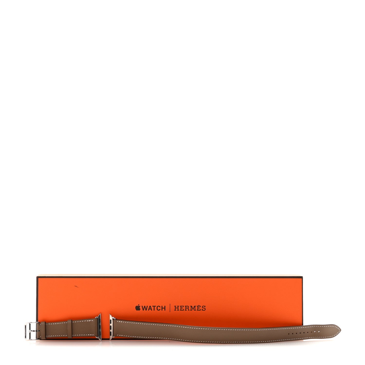 Hermes Swift 38mm Apple Watch Double Tour Band Etoupe 5 of 5