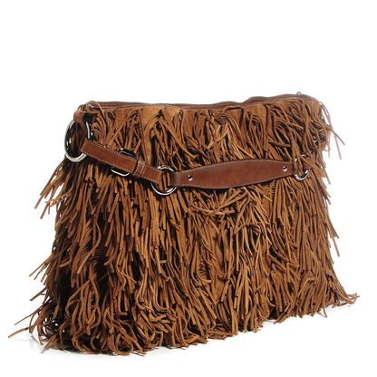 Prada Suede Fringe Hobo 3 of 10