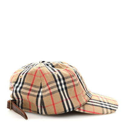 Burberry X SUPREME Cotton Vintage Check Monogram Baseball Hat Archive Beige 5 of 8