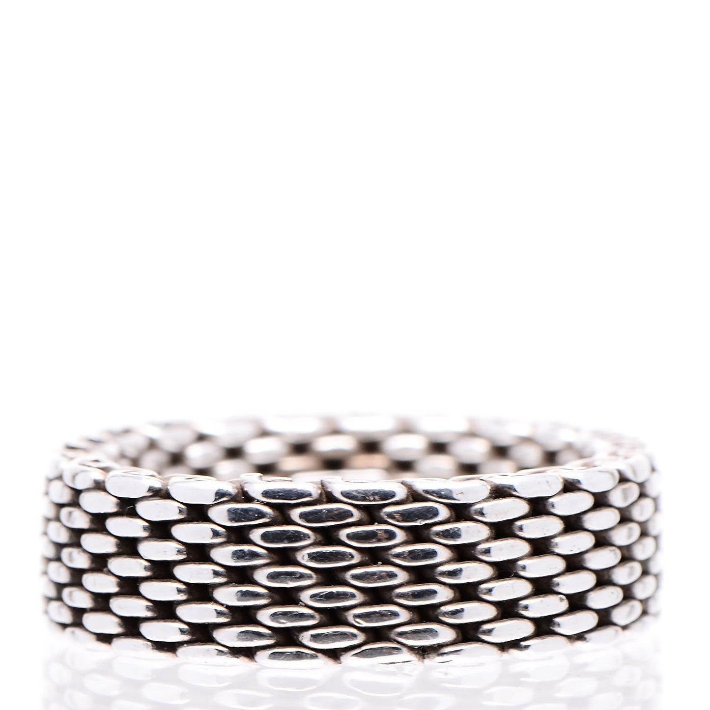 Sterling Silver Mesh Somerset Ring 58 8.25