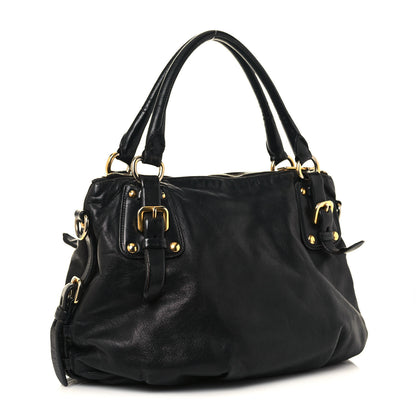 Prada Soft Calfskin Hobo Black 3 of 21