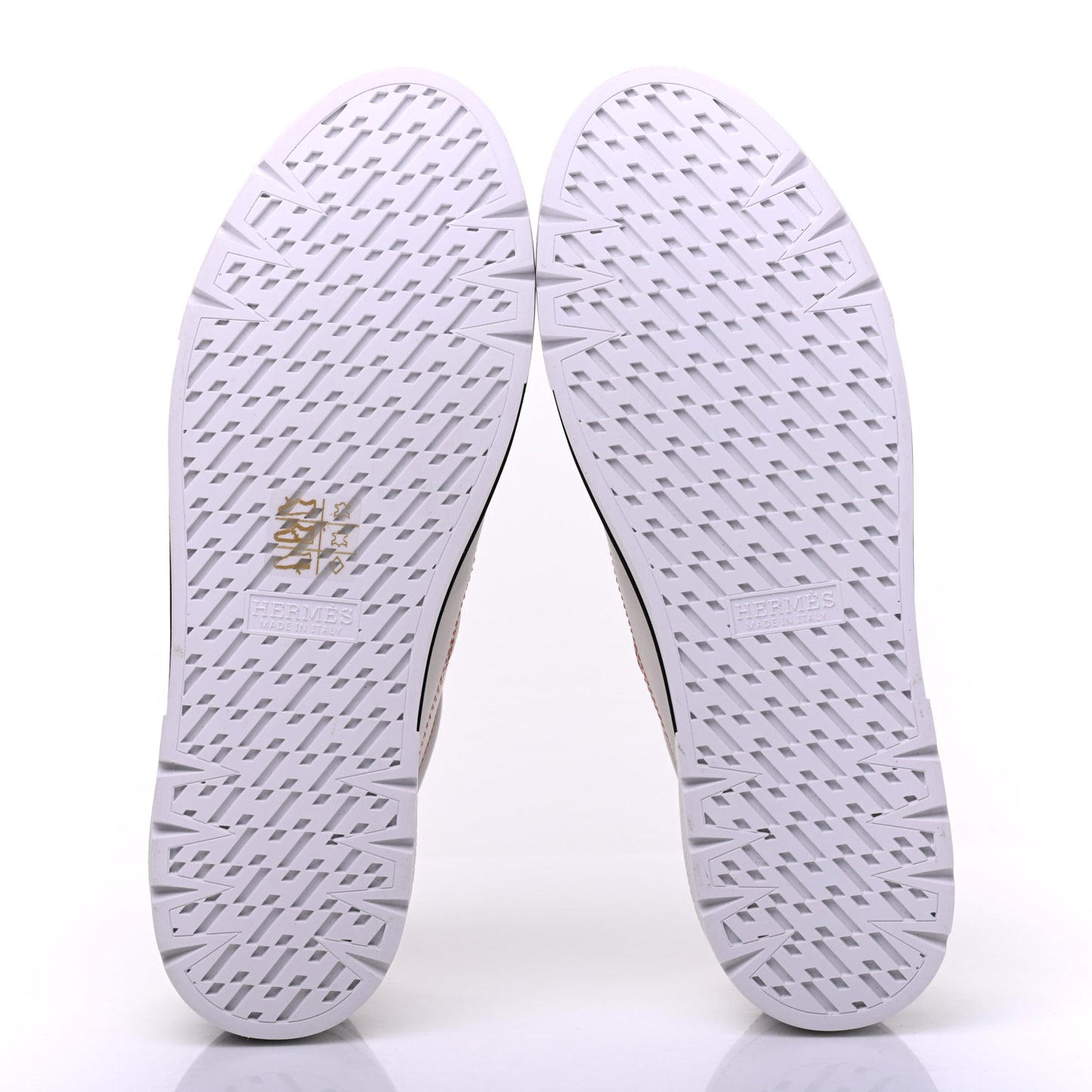 Calfskin Womens Voltage Sneakers 37.5 White Orange