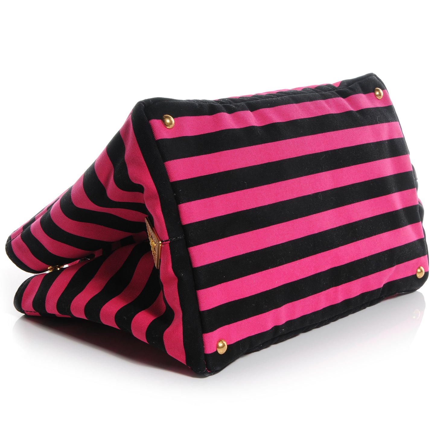 Canapa Striped Tote Fuxia